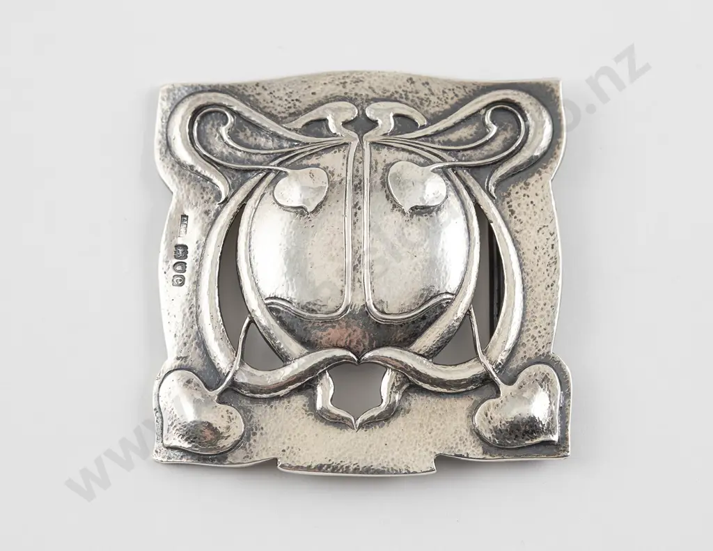 Liberty & Co Art Nouveau S/S Belt Buckle Image 1++