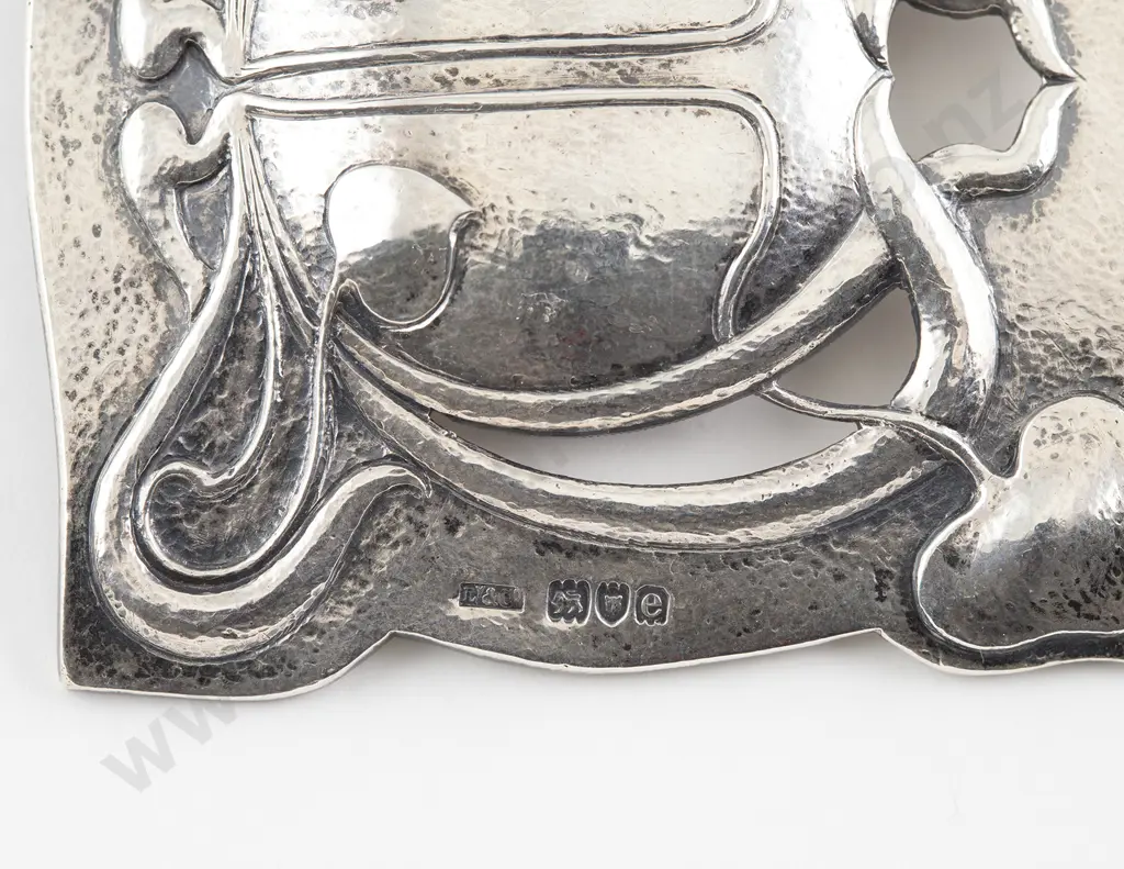 Liberty & Co Art Nouveau S/S Belt Buckle Image 1++