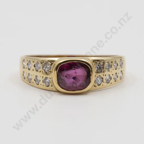 14ct 17stone Ruby and Diamond Band Ring