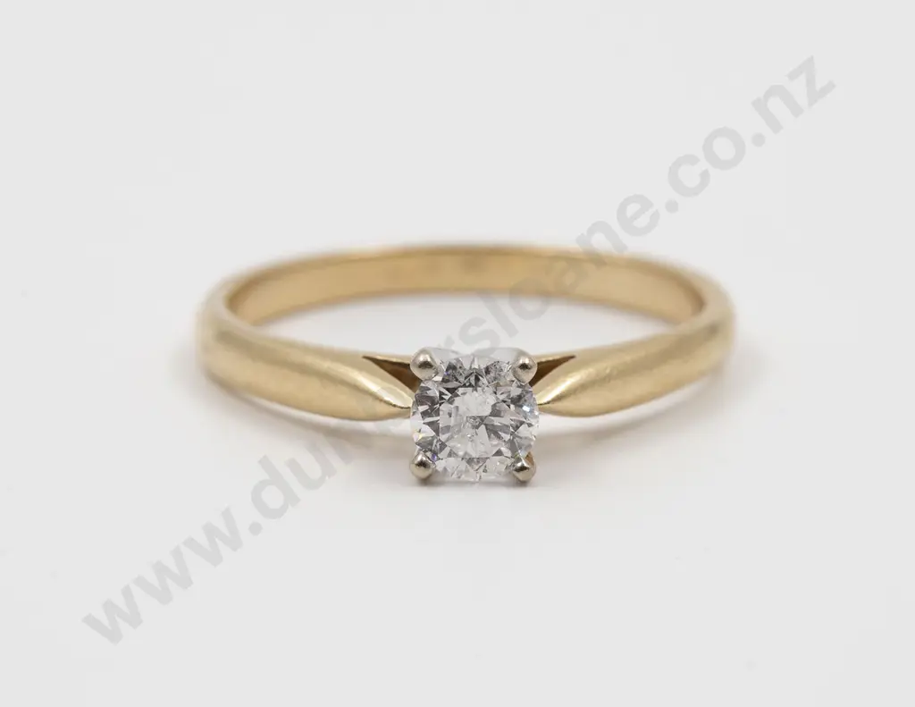 14ct Solitaire Diamond Ring Image 1++