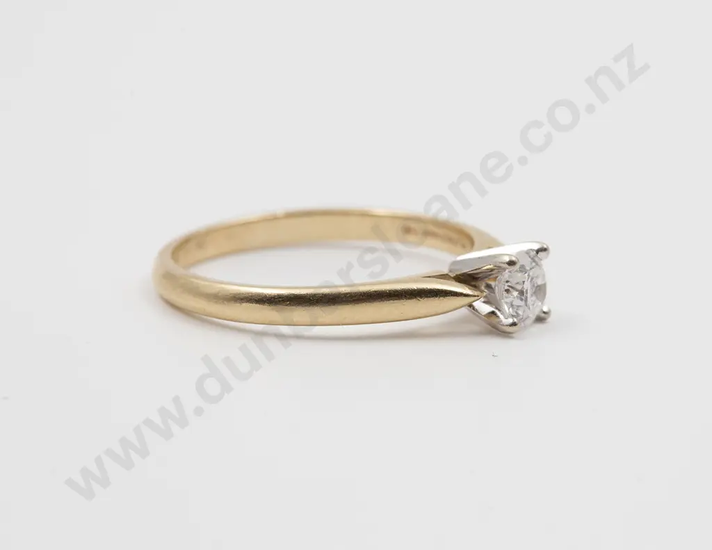 14ct Solitaire Diamond Ring Image 1++