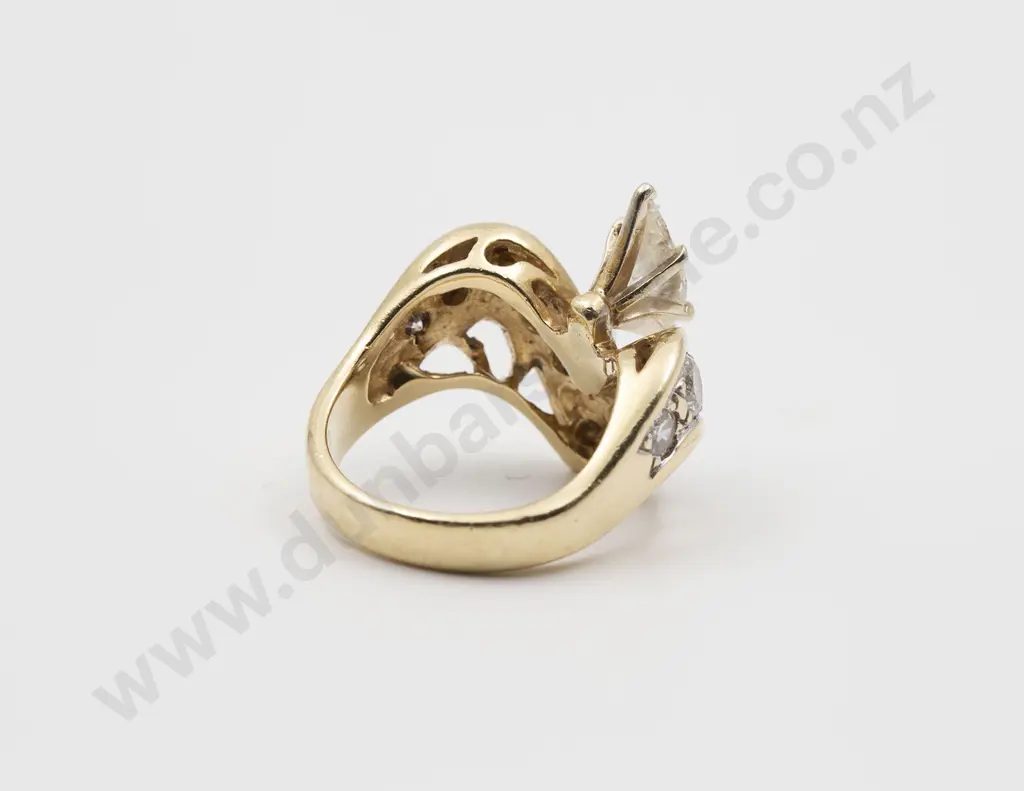14ct 12stone Diamond Dress Ring Image 1++