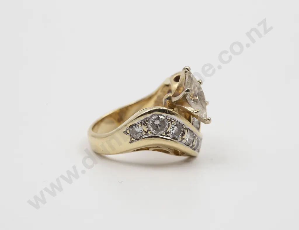 14ct 12stone Diamond Dress Ring Image 1++
