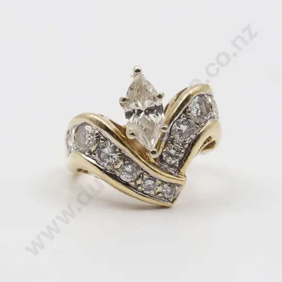 14ct 12stone Diamond Dress Ring