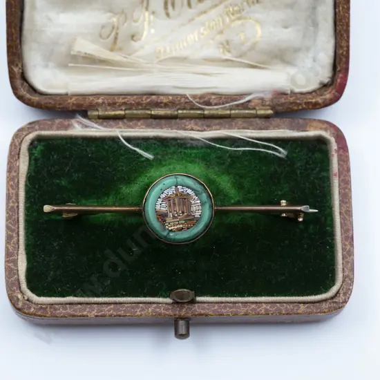 Victorian 9ct Micro Mosaic Bar Brooch