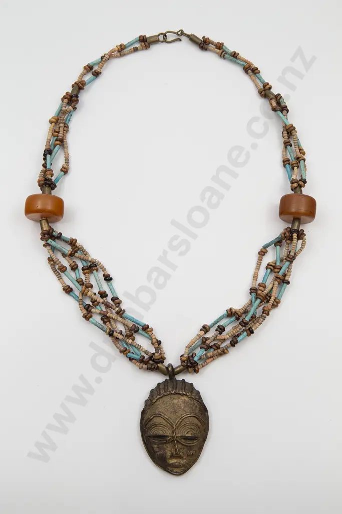 Antique North African Bead Necklace Image 1++