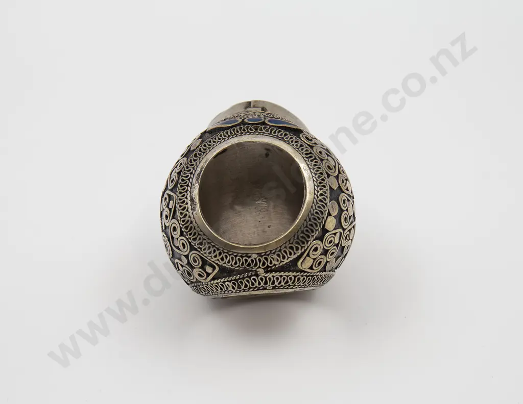 Huge Ottoman Antique Silver and Lapis Lazuli Seal Ring Image 1++