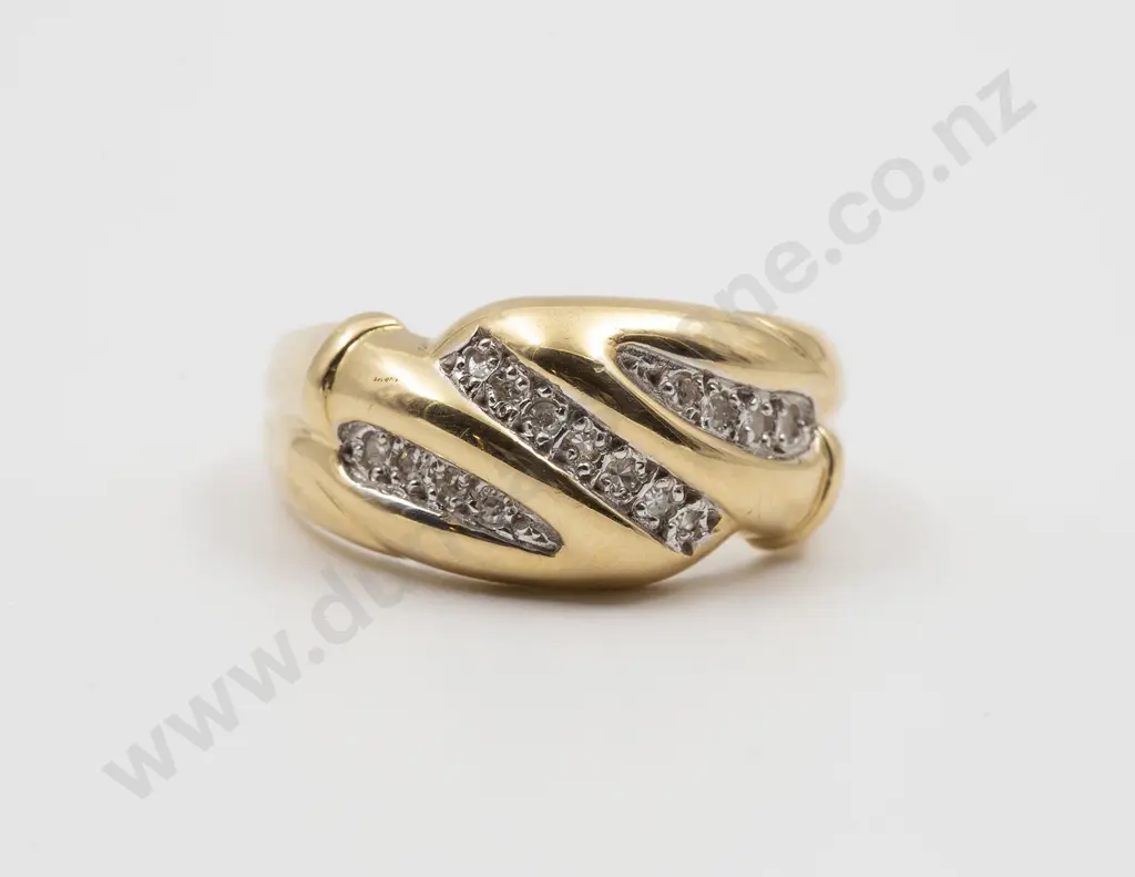 18ct 15stone Diamond Fancy Band Ring Image 1++