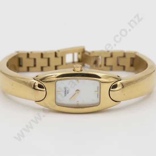 Tissot Gold Plated Steel Quartz Ladies Cocktail Wrist Watch