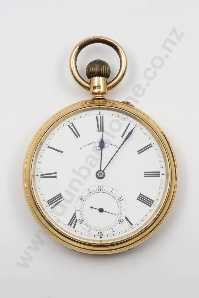 18ct Open Face Lever Wind Pocket Watch Image 1++