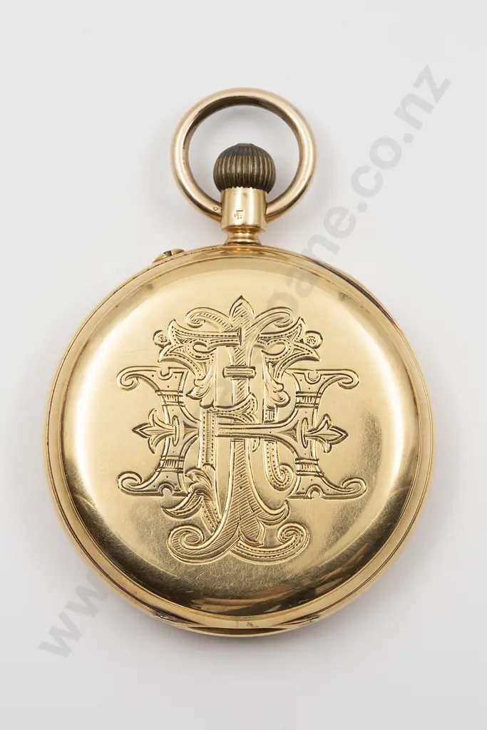 18ct Open Face Lever Wind Pocket Watch Image 1++