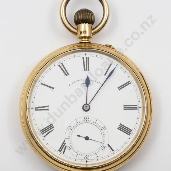 18ct Open Face Lever Wind Pocket Watch