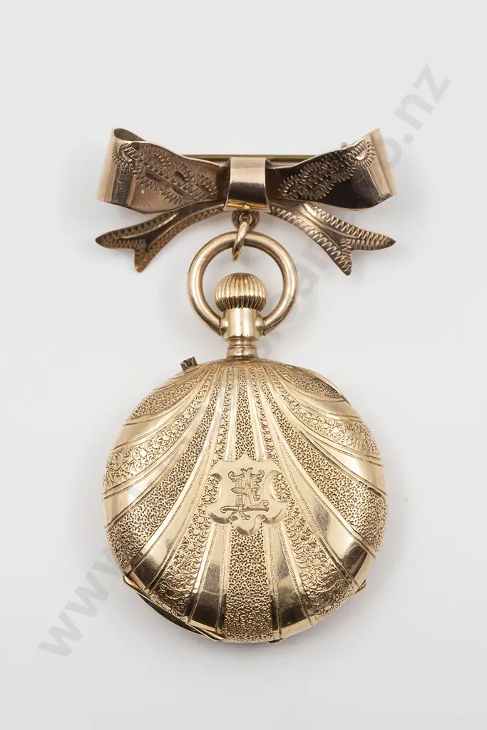 14ct Open Face Lever Wind Small Pocket Watch Image 1++