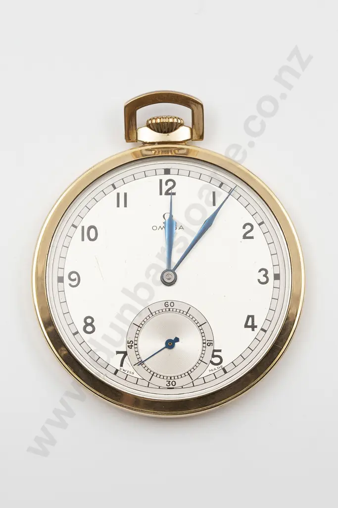 C1920 Omega Gold Plated Open Face Lever Wind Pocket Watch Image 1++