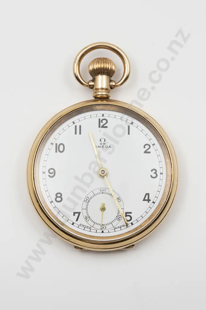 Omega Gold Plate Open Face Lever Wind Pocket Watch Image 1++