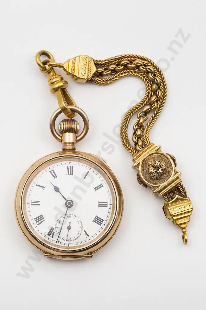 C1904 Gold Plated Open Face Lever Wind Small Pocket Watch Image 1++