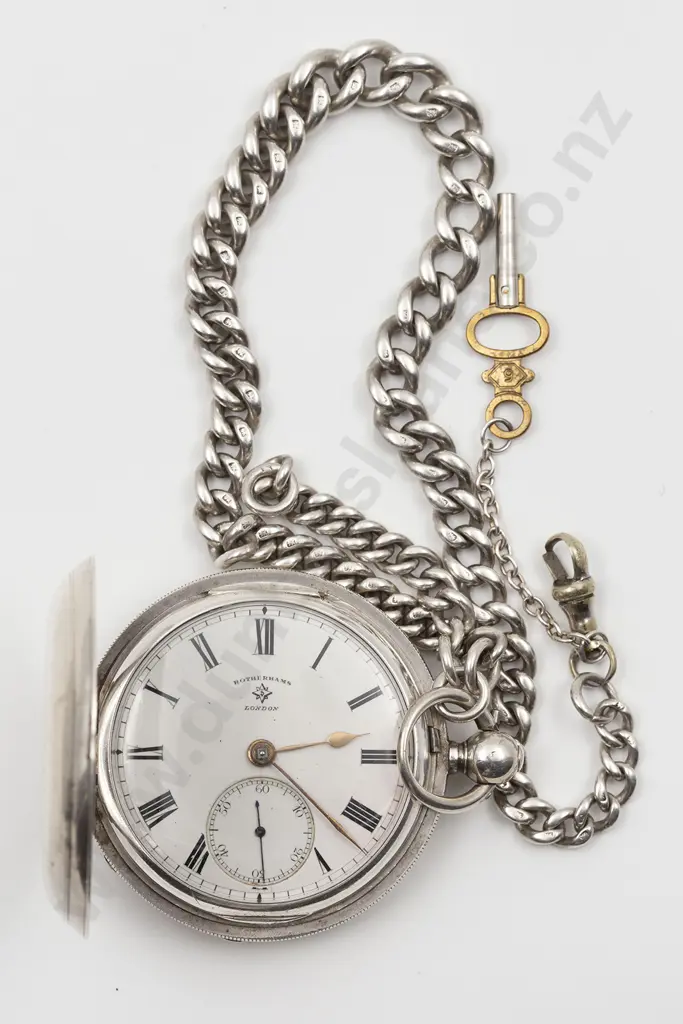 S/S Hunter Cased Key Wind Pocket Watch Image 1++