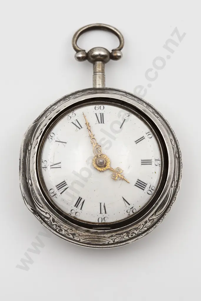 S/S Pear Cased Key Wind Pocket Watch Image 1++