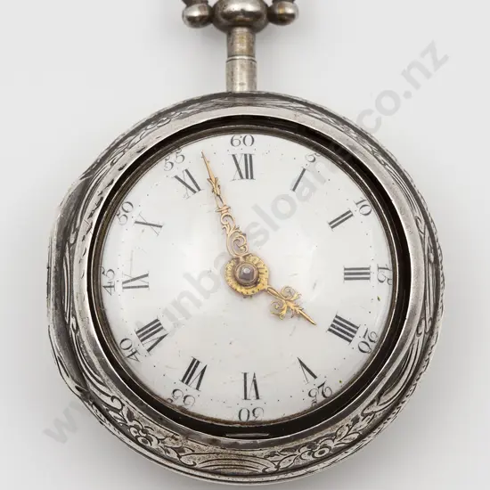 S/S Pear Cased Key Wind Pocket Watch