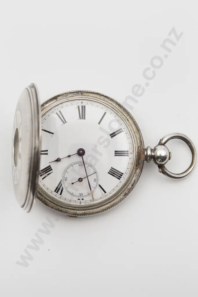Fine Silver Half Hunter Cased Key Wind Pocket Watch Image 1++