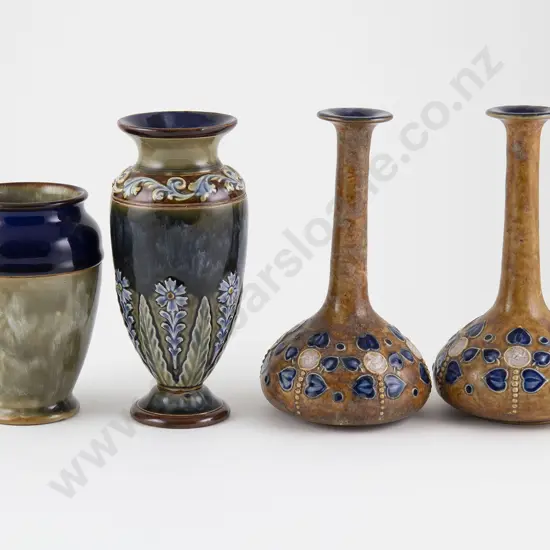 Two Doulton Stoneware Vases