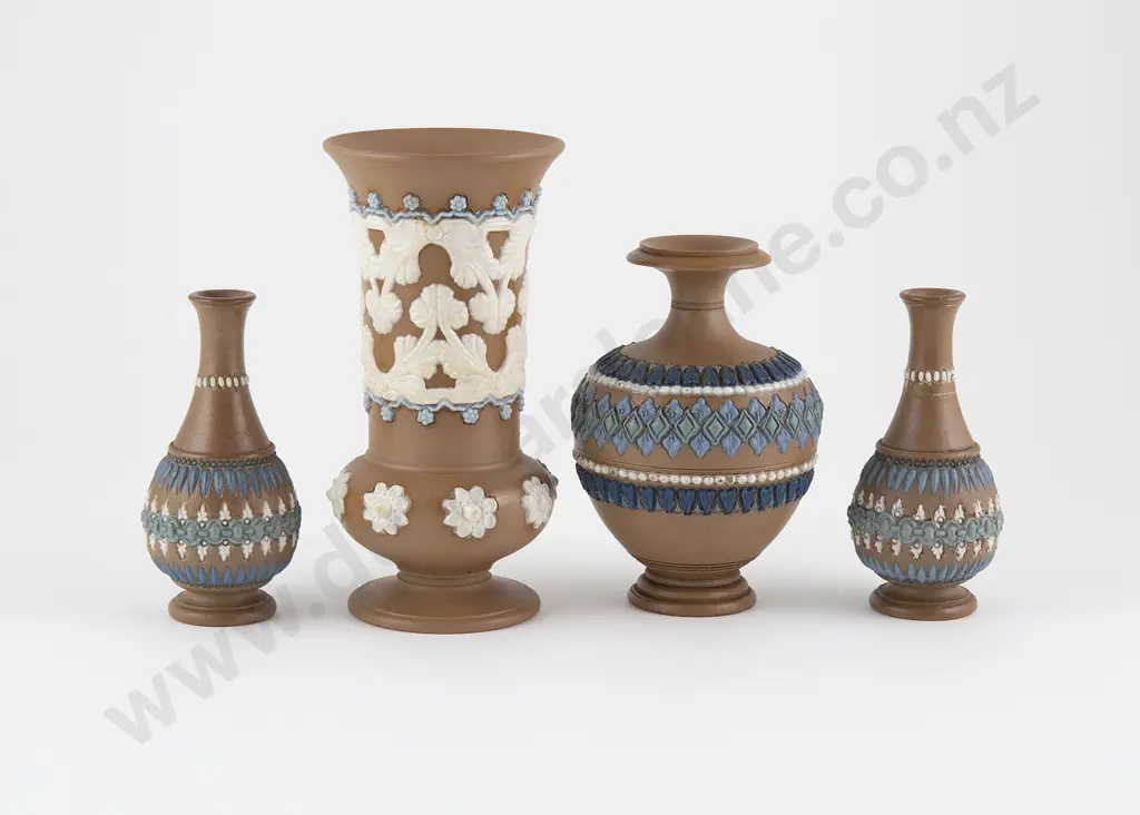 Two Doulton Early C20th Silicon Stoneware Vase Image 1++