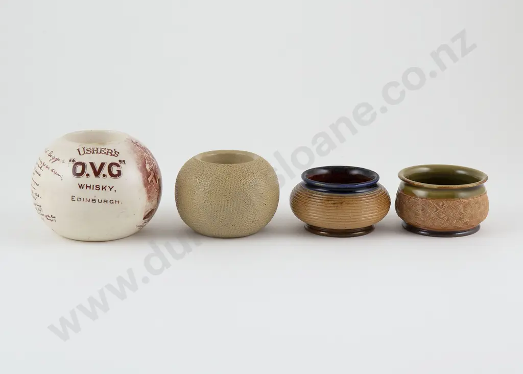 Two Doulton Stoneware Salt Pots Image 1++