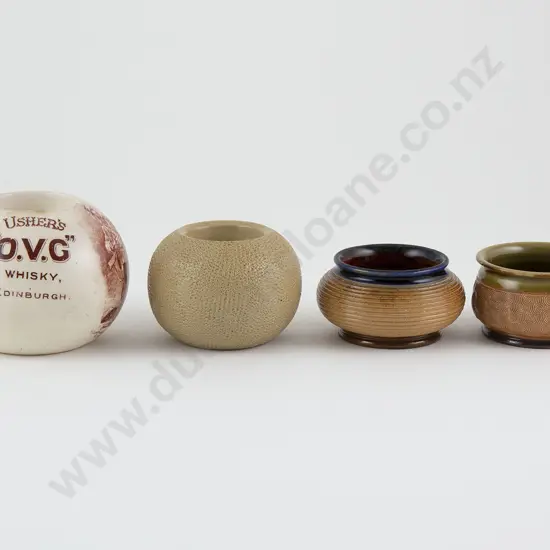 Two Doulton Stoneware Salt Pots