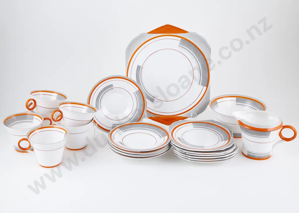 Art Deco 21pce Shelley Teaset Image 1++