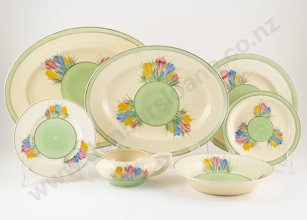 Clarice Cliff Crocus Pattern Dinner Ware Image 1++
