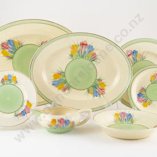 Clarice Cliff Crocus Pattern Dinner Ware