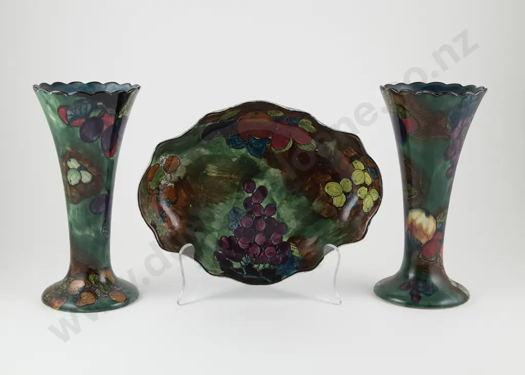 Pair S Hancock & Sons Trumpet Vases Image 1++