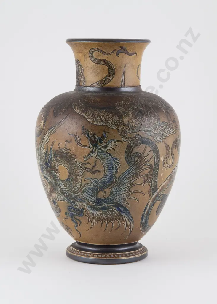 Martin Brothers Pottery Dragon Vase Image 1++