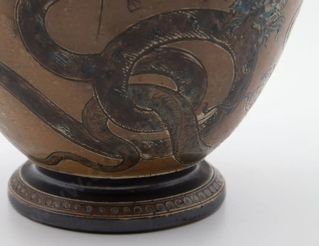 Martin Brothers Pottery Dragon Vase Image 1++