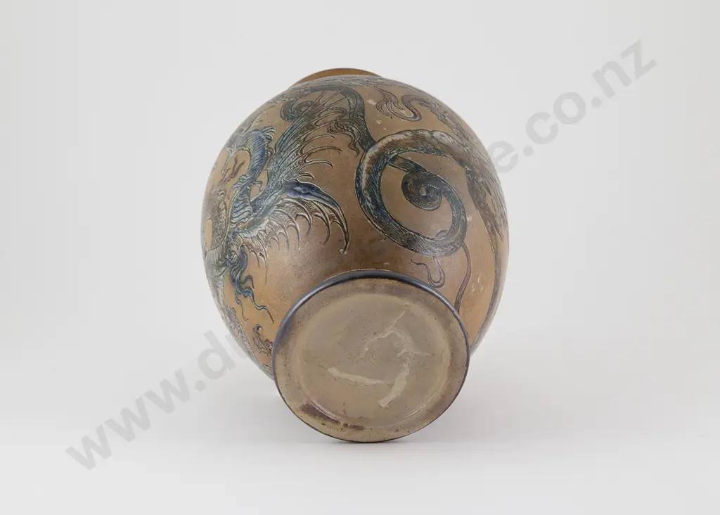Martin Brothers Pottery Dragon Vase Image 1++