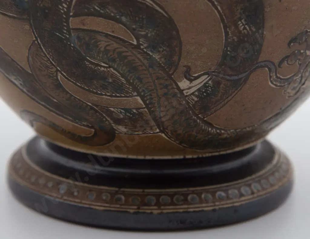 Martin Brothers Pottery Dragon Vase Image 1++