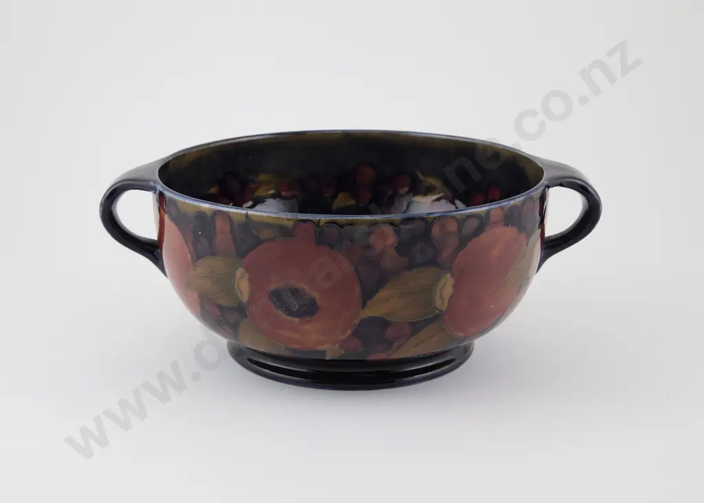 William Moorcroft Handled Fruit Bowl Image 1++