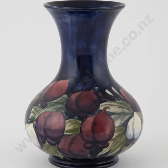 William Moorcroft Compressed Circular Flared Rim Vase