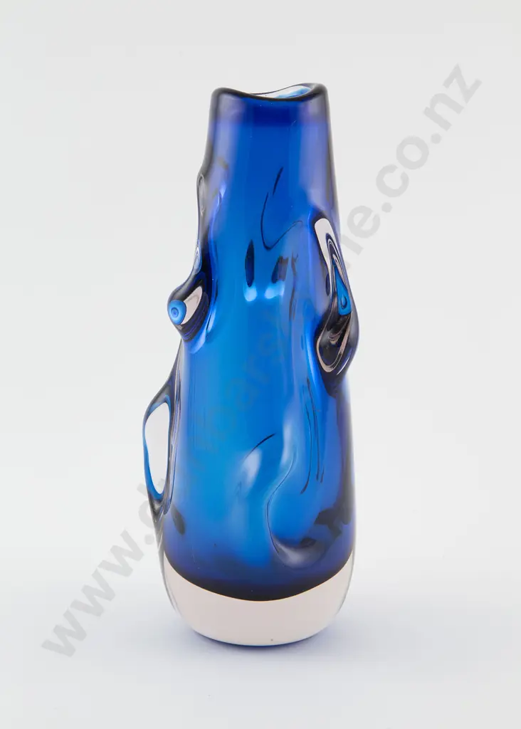 Whitefriars Royal Blue Encased Vase Image 1++