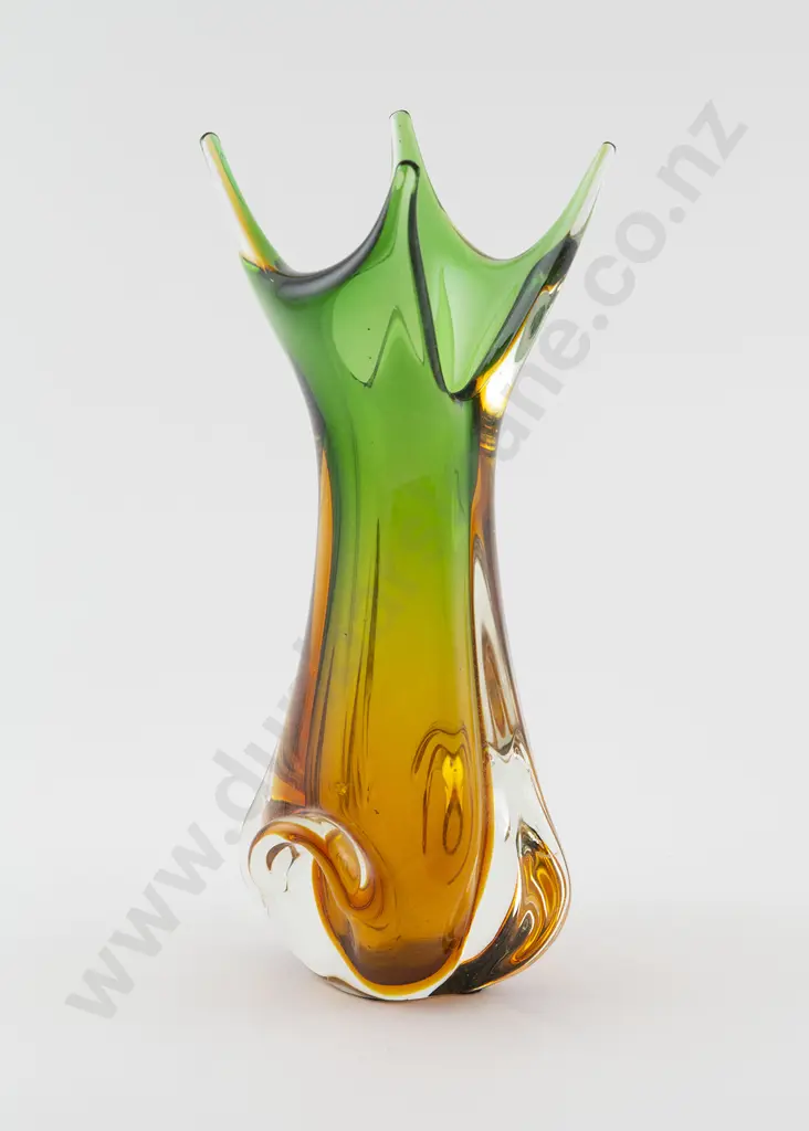 Murano Encased Glass Vase Image 1++