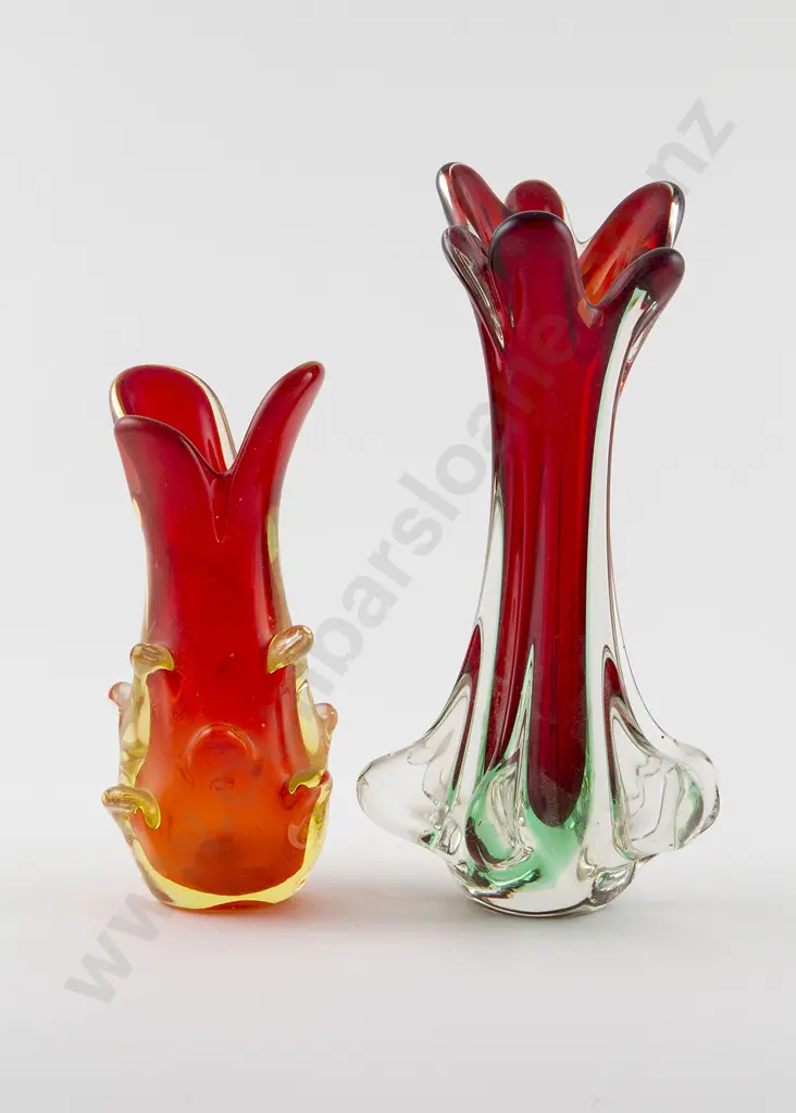 Murano Encased Glass Vase Image 1++