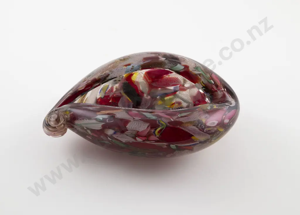 Murano Millefiori Shell Shape Ashtray Image 1++