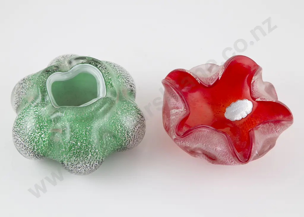 Labelled Murano Pinched RIm DIsh Image 1++