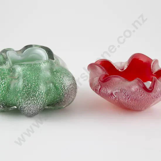 Labelled Murano Pinched RIm DIsh