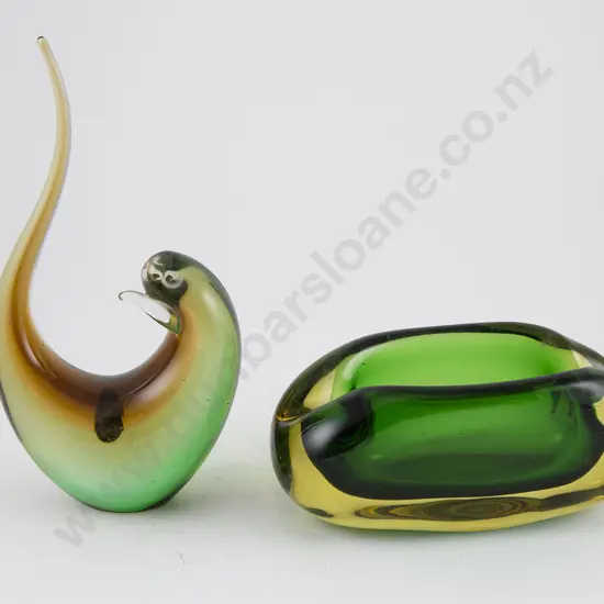 Encased Glass Bird Ornament