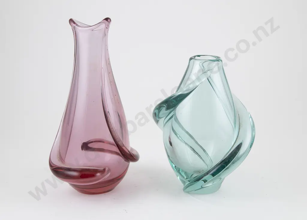 Two Studio Glass Vases Image 1++
