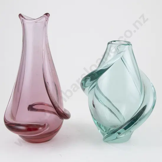 Two Studio Glass Vases