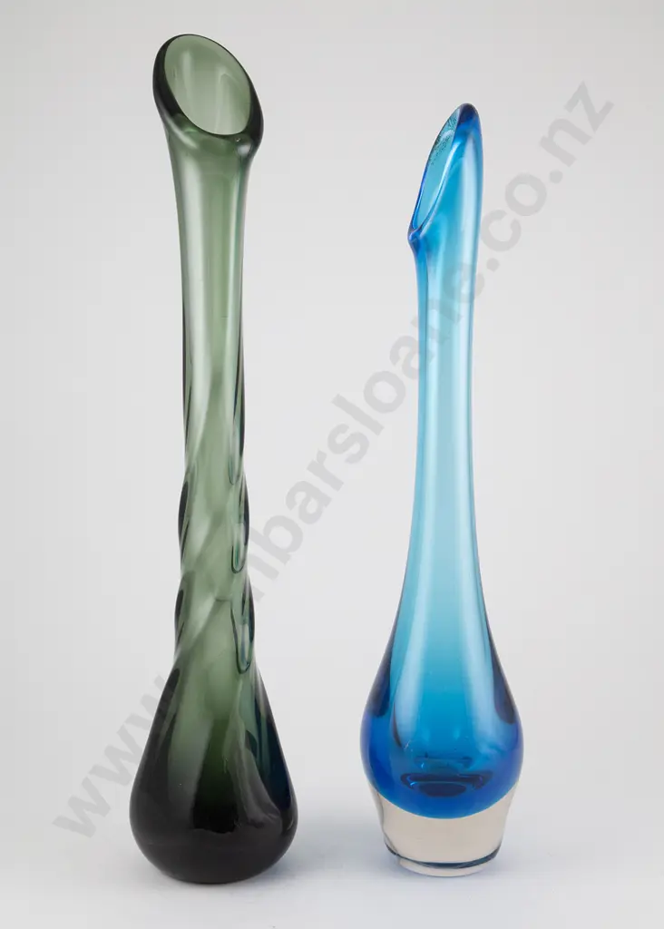 Two Mid Century Long Stem Vases Image 1++