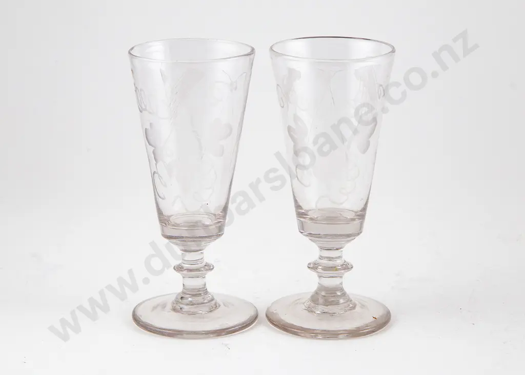 Pair Early Vict Ale Glasses Image 1++
