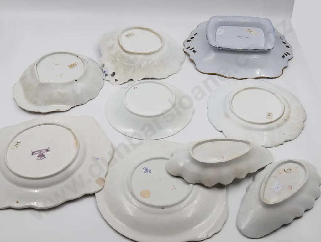 Selection Nine Victorian Staffordshire Plates Image 1++